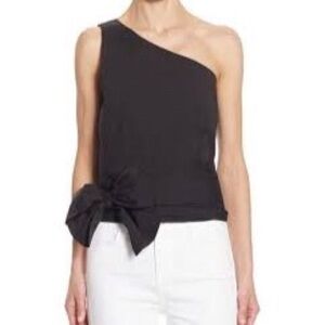 SCRIPTED One-Shoulder Tie-Front Top